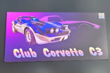Cache plaque us Club Corvette C3