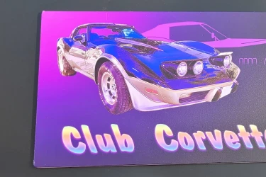 Cache plaque us Club Corvette C3