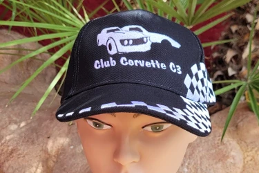 Casquette à damiers Club Corvette C3