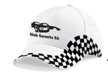 Casquette à damiers Club Corvette C3